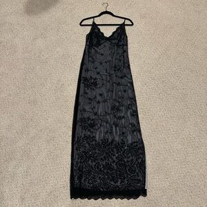 Tahari spaghetti strap lace maxi dress